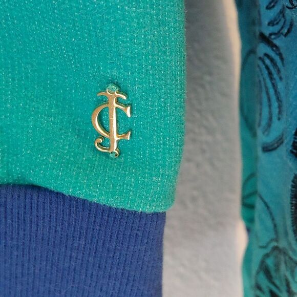 Juicy Couture Black Label Floral Ombre Crew Neck Sweatshirt Sz XS - Picture 3 of 8